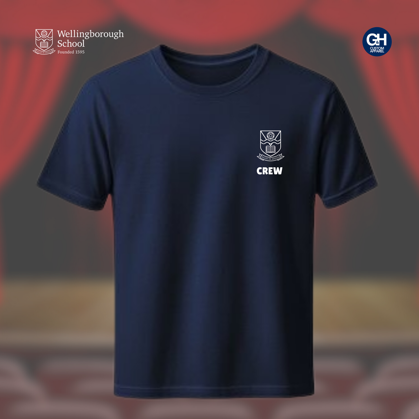 WELLINGBOROUGH SCHOOL - CAST & CREW EMBROIDERED TEE